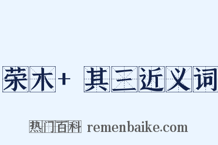 荣木+其三近义词是什么意思的图片